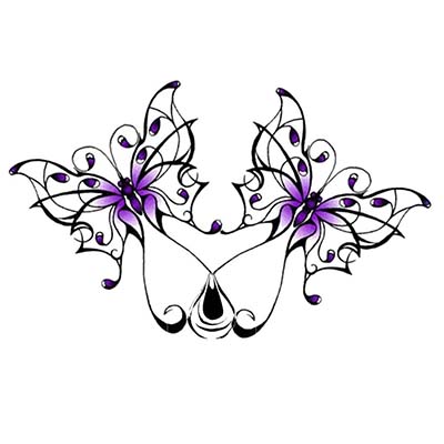 Butterfly Design Water Transfer Temporary Tattoo(fake Tattoo) Stickers NO.11079